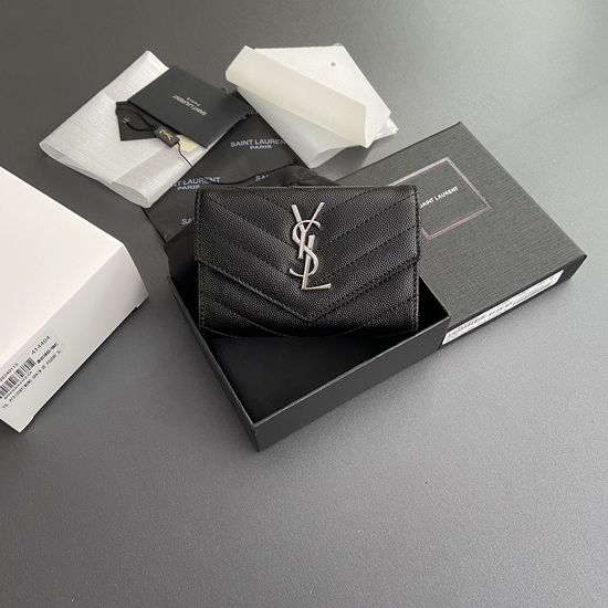 Yves Saint Laurent Matelasse Grain Leather Envelope Wallet 414404