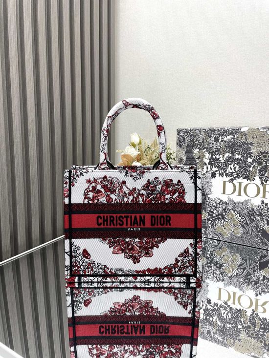 Christian Dior Mini Book Tote Embroidered Handbag