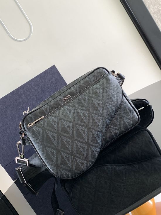 Prada CD Diamond Canvas Saddle Three-Piece Bag 1ADPO276CDP