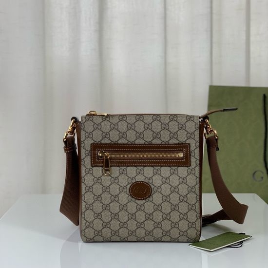 Gucci Interlocking G Oval Plaque Messenger Bag 681021