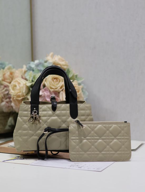Christian Dior Toujours Stitched Leather Handbag 1188