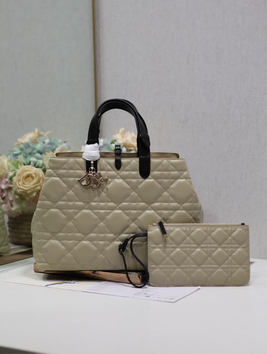 Christian Dior TOUJOURS Color-block Leather Handbag 1188