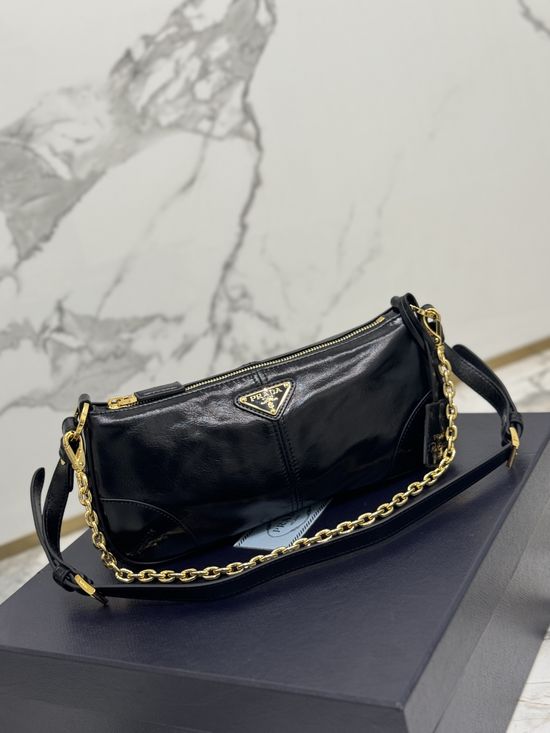 Prada 2002 Leather Shoulder Bag 1BC221