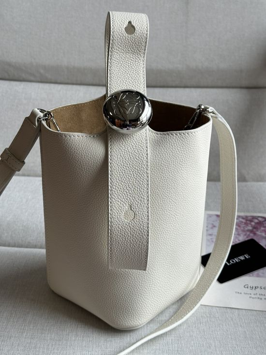 Loewe Pebble Bucket Mini Leather Bag 332s