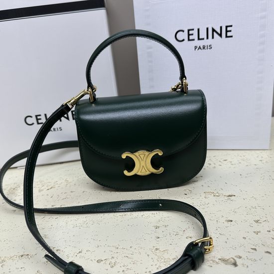 Celine BESACE TRIOMPHE Mini Glazed Calfskin Handbag 10L063