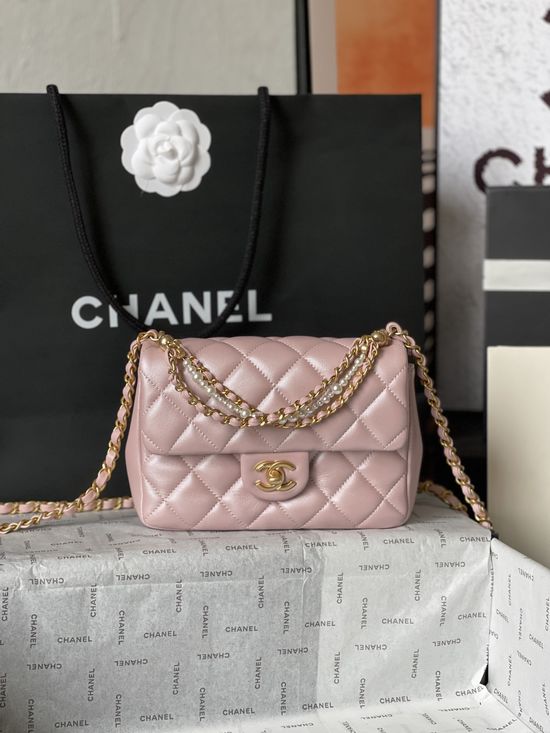 Chanel Pearl Chain Mini Flap Bag AS4384