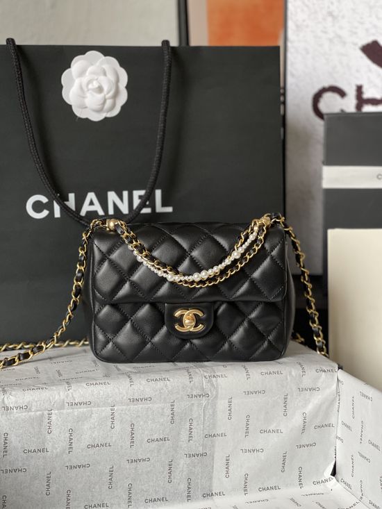 Chanel Pearl Chain Mini Flap Bag AS4384