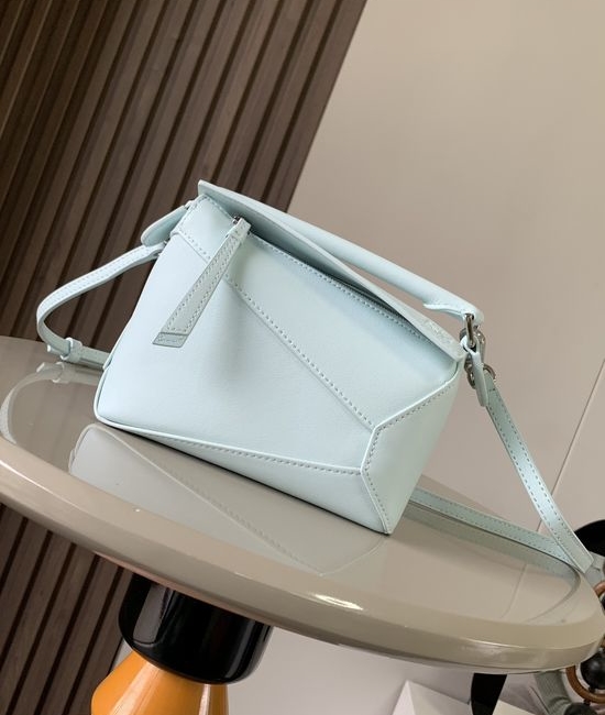 Loewe Puzzle Mini Leather Handbag 9310 Glacier Blue