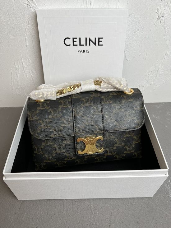 Celine Teen Victoire Signature Printed Leather Bag 116593