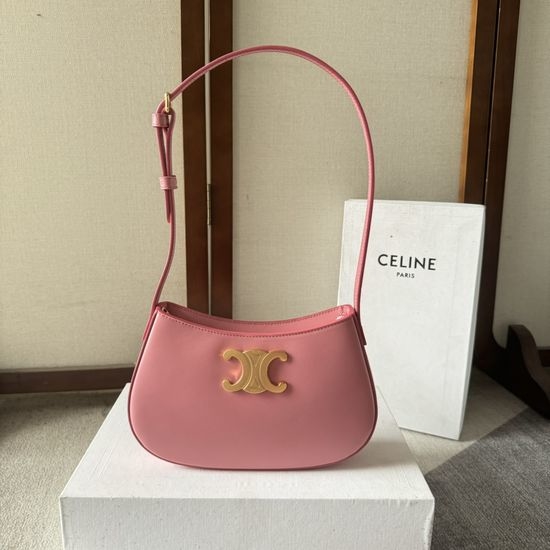 Celine TILLY Elegant Cowhide Handbag with Metal Accent 115703