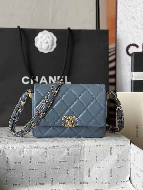 Chanel 23K Calfskin Wide Strap Shoulder Bag AS4423