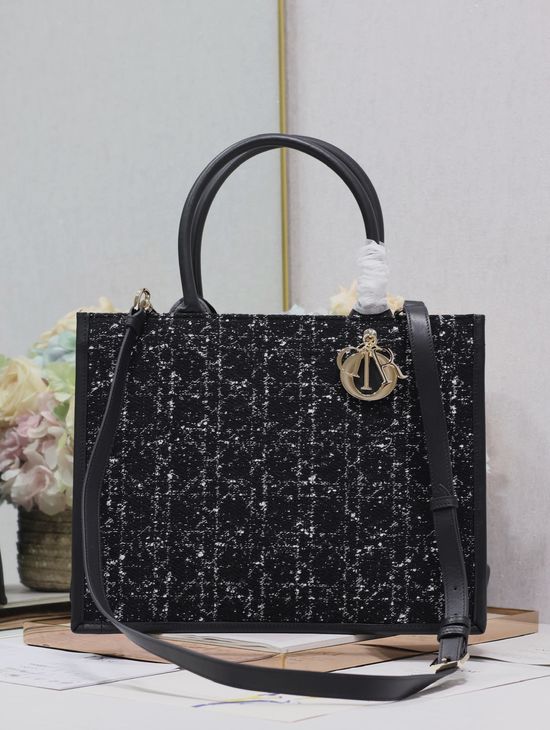 Christian Dior Book Tote Shopping Bag Mixed Pattern 1286