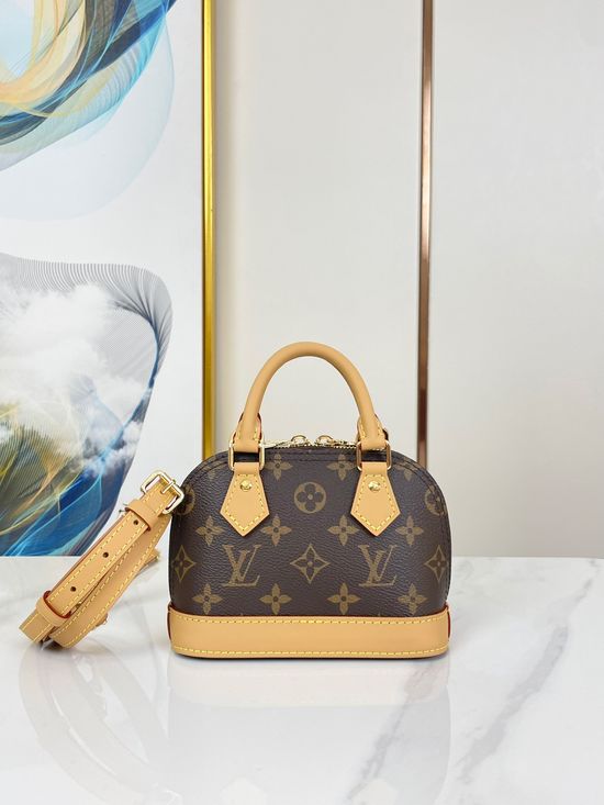 Louis Vuitton ALMA NANO Monogram Shell Bag M82717