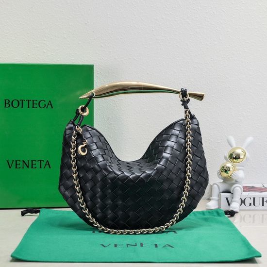 Bottega Veneta Sardine Woven Leather Chain Shoulder Bag 6768