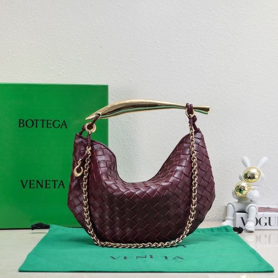 Bottega Veneta Sardine Woven Leather Chain Shoulder Bag 6768