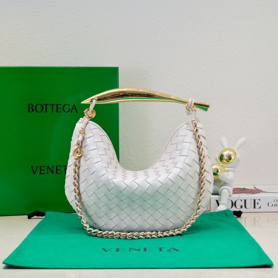 Bottega Veneta Sardine Woven Leather Chain Shoulder Bag 6768
