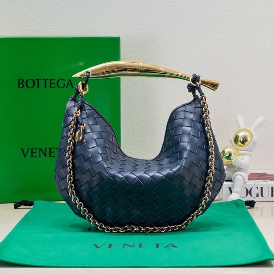 Bottega Veneta Sardine Woven Leather Chain Shoulder Bag 6768
