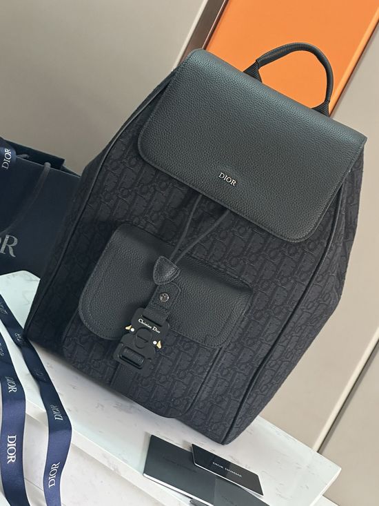 Christian Dior Saddle Backpack Oblique Print 93392