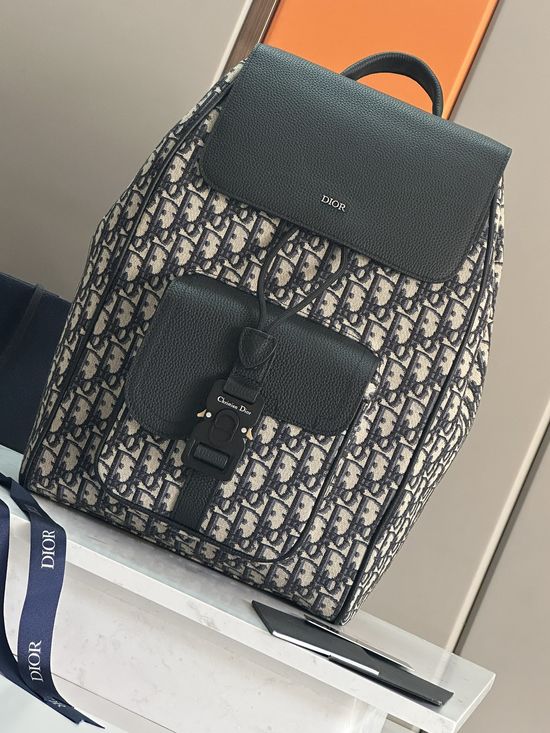 Christian Dior Saddle Backpack Oblique Print 93392