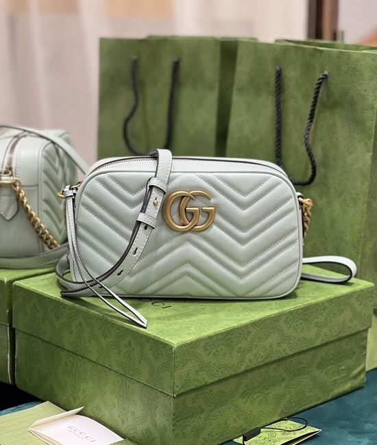 Gucci GG Marmont Small Light Green Shoulder Bag 447632