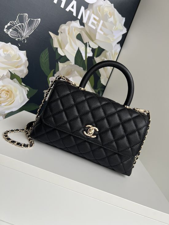 Chanel Coco Handle Lambskin Lizard-Print Shoulder Bag 92990