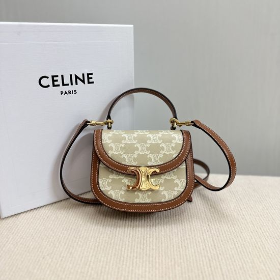 Celine Besace Triomphe Mini Saddle Bag 10K502