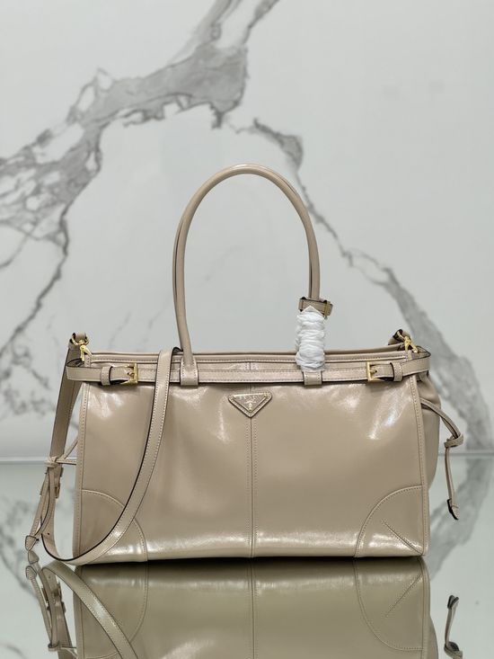Prada SoftLux Large Oil Wax Leather Bag 1BA433