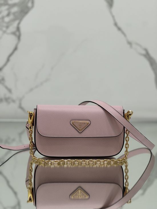 Prada Saffiano Leather Chain Crossbody Bag 1BD356