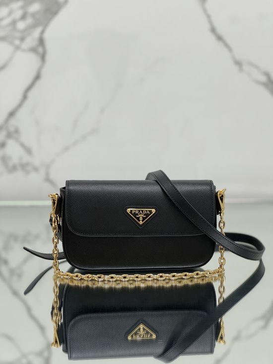 Prada Saffiano Leather Chain Crossbody Bag 1BD356