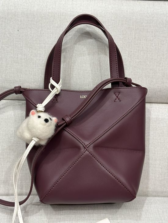 Loewe Puzzle Fold Mini Shiny Leather Bag 1763