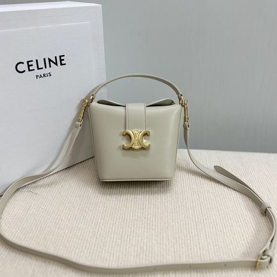 Celine TRIOMPHE Mini Leather Bucket Bag 10K943