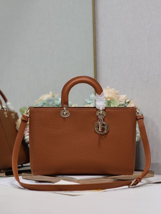 Christian Dior Lady D-Sire Leather Handbag 1152