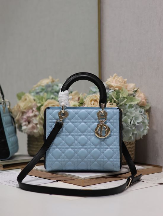 Christian Dior Lady Christian Dior Lambskin Handbag 5651