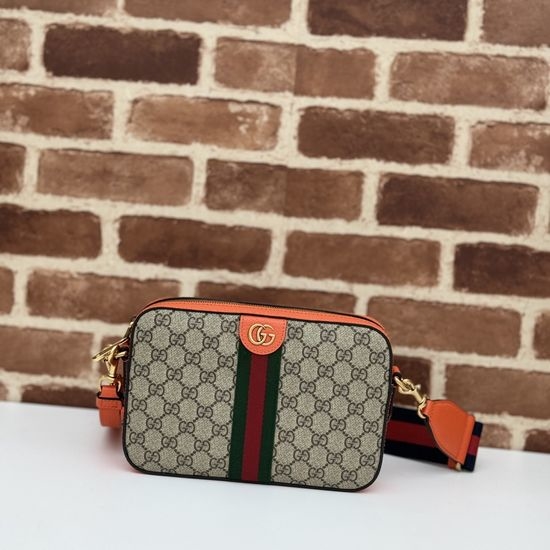 Gucci Ophidia Coated Canvas Orange Bag 699439