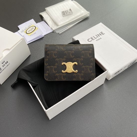 Celine TRIOMPHE Printed Short Wallet 10K623DPV
