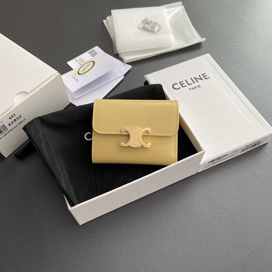 Celine TRIOMPHE Leather Short Wallet 10l652DS3.04LU653