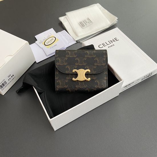 Celine Triomphe Printed Short Wallet 10D782CQH