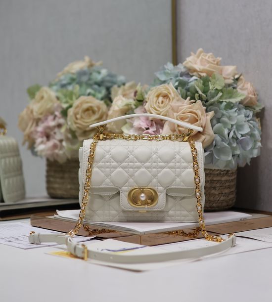 Christian Dior Jolie White Top Handle Bag 9271