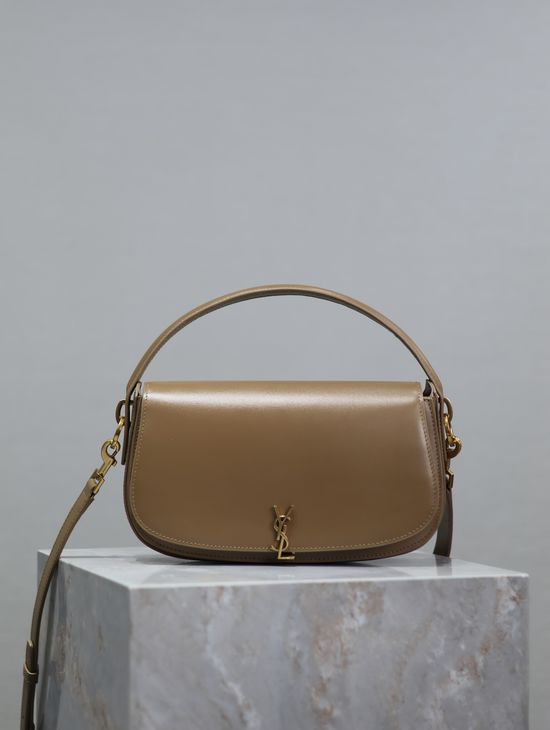 Yves Saint Laurent Voltaire Box Leather Half-moon Handbag 8532