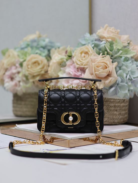 Christian Dior Jolie Mini Black Top Handle Bag 9272