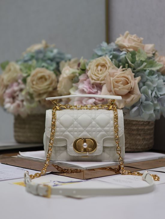 Christian Dior Jolie Mini White Top Handle Bag 9272