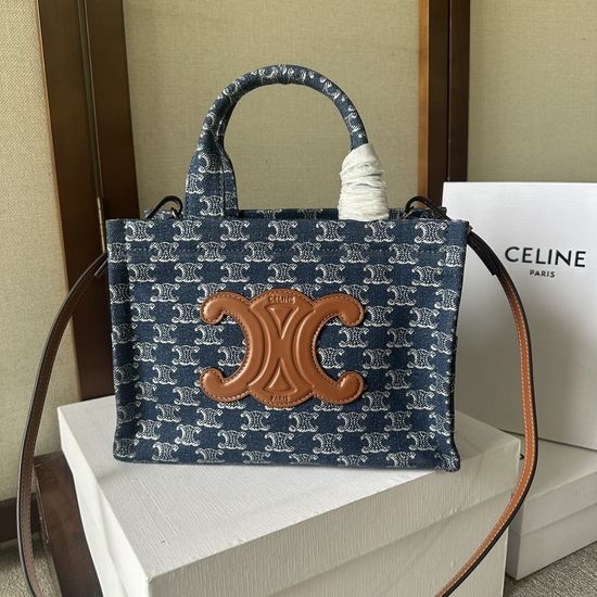 Celine CABAS THAIS Denim Cowhide Handbag 199162