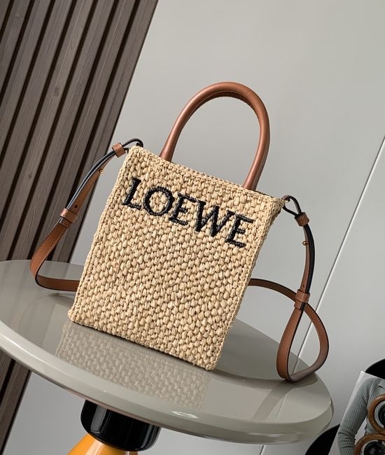 Loewe Standard Tote Raffia Small Handbag 8016