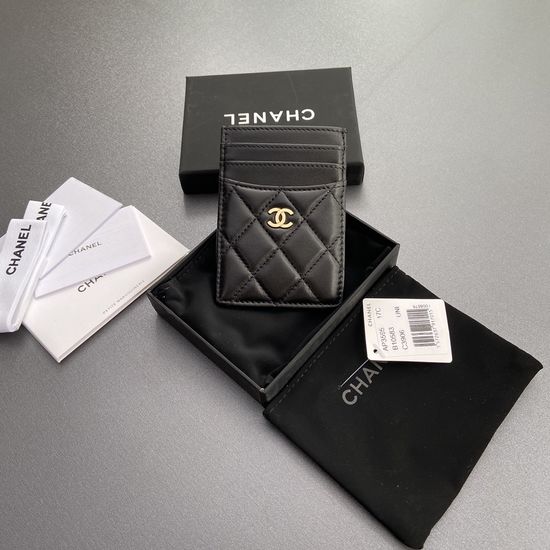 Chanel Quilted Gold Hardware Card Holder 3595