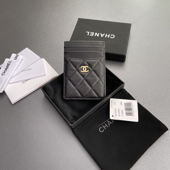 Chanel Quilted Gold Hardware Card Holder 3595
