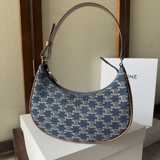Celine AVA Denim and Calfskin Handbag 193952