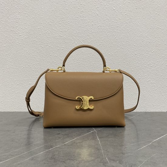 Celine Triomphe Kelly Handbag 117523 Bronze