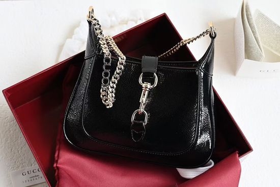 Gucci Jackie Notte Patent Leather Bag 782889