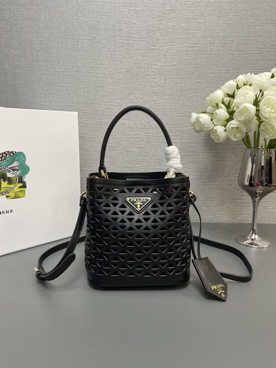 Prada Saffiano Hollow Bucket Bag 1BA217
