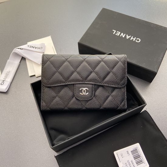 Chanel Quilted Long Flap Wallet Silver Hardware 0232